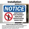 Signmission Admittance With ID Badge Only OSHA Notice Sign, Vinyl Decal, 10in W x 7in L, 2PK OS-2PACK-NS-D-710-L-15207 - alternate 5